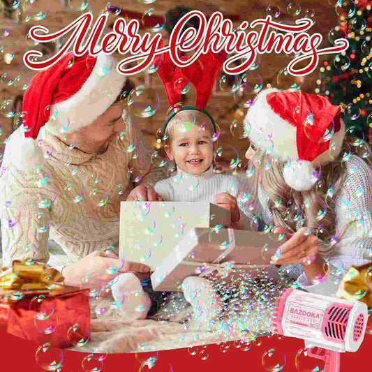 69 Holes Bubble Machine Gun with Light – Automatic Bubble Maker Toy for Kids